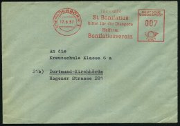 (21a) PADERBORN 1/ 754-1954/ St.Bonifatius/ Bittet Für Die Diaspora/ ..Bonifatiusverein 1957 (17.8.)... - Other & Unclassified