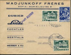 BULGARIEN 1946 (20.12.) 10 L. "Kloster Rila", 2 Stück U.a. , Flugpost-HWSt SOFIA, Reklame-Bf.: Fa. Linde..... - Other & Unclassified