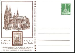 Köln 1957 PP 10 Pf. Gedächtniskirche Berlin, Grün: 8. FIPCO-Kongress = Kölner Dom (u. Marke... - Sonstige & Ohne Zuordnung