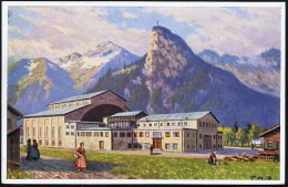 Oberammergau 1930 PP 15 Pf. Hindenbg., Lilarot: Passionsspiele 1930 /Passionsspieltheaterbau Mit Kofel U. Not ,... - Other & Unclassified