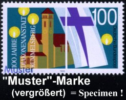 B.R.D. 1990 (Mai) 100 Pf. "100 Jahre Diakonieanstalt Rummelsberg" Mit Amtl. Handstempel  "M U S T E R" , Postfr. +... - Other & Unclassified