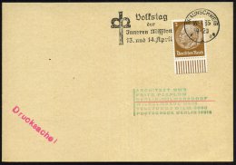 BRAUNSCHWEIG/ *1ca/ Volkstag/ Der/ Jnneren Mission/ 13.u.14.April 1935 (9.4.) Seltener MWSt (Bogenkreuz) Klar Gest.... - Other & Unclassified