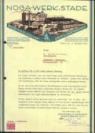 Stade 1934 (4.12.) Dreifarbiger Firmen-Briefbogen: NOGA-WERK = Nordt. Oel-Ges. Anders & Bargmann (Reg.-Lochung)... - Other & Unclassified