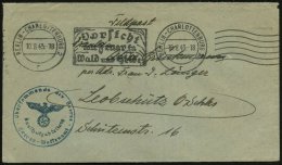 BERLIN-CHARLOTTENBURG 2/ R/ Vorsicht/ Mit Feuer.. 1943 (10.8.) Bd.MWSt + Blauer 1K-HdN: Oberkommando Des Heeres/ G... - Other & Unclassified