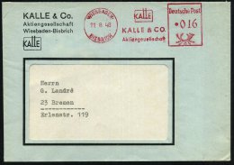 WIESBADEN-/ BIEBRICH/ KALLE & CO/ AG 1948 AFS Klar Auf Firmen-Orts-Bf.  (Dü.E-20A M.Punkt) - Other & Unclassified