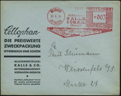WIESBADEN-/ BIEBRICH/ Cellophan/ KALLE/ & CO.AG/ Ozalid 1934 (30.6.) Dekorat. AFS (kompl. Werksgelände)... - Other & Unclassified