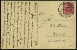 LEUNA WERKE/ B/ (Kr.MERSEBURG) 1921 (4.10.) Seltener 1K-Steg = Hauspostamt!, EF 40 Pf. Germania , Klar Gest.... - Other & Unclassified