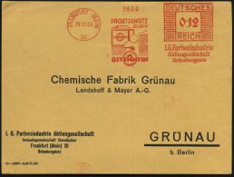 FRANKFURT (MAIN)/ 20/ FROSTSCHUTZ/ DURCH/ GLYSANTIN/ I.G.Farbenindustrie.. 1933 (29.12.) AFS = Glysantin-Kannister,... - Other & Unclassified