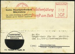 STUTTGART/ 3/ Unfallverhütung/ Dienst Am Volk 1947 (23.10.) Aptierter AFS = "STADT DER AUSLANDSDEUTSCHEN"... - Other & Unclassified