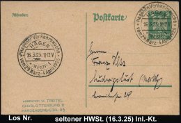 HAGEN/ *(WESTF)1/ Hagener Verkehrswoche/ Vom 29.März-4.April 1925 (16.3.) Seltener HWSt , 2x Klar Gest.... - Other & Unclassified
