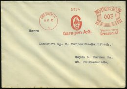 DRESDEN A/ 1/ GAG/ Garagen A-G./ Verwaltung 1936 (11.11.) AFS (Monogr.-Logo) Fernbf. (Dü.E-1CEh) - Other & Unclassified