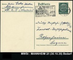 MANNHEIM 2/ I/ DEIN WOCHENEND/ MIT POSTEND/ IM ODENWALD 1935 (30.10.) MWSt = Omnibus (vor Haus) Klar Gest.... - Other & Unclassified