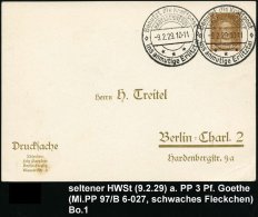 HABELSCHWERDT/ ***/ Benutze Die Kraftpost/ Ins Anmutige Erlitztal 1929 (9.2.) HWSt Auf PP 3 Pf. Goethe (H. Treitel,... - Other & Unclassified