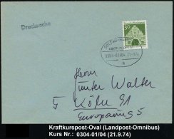 SOLTAU-HANNOVER/ ÜBERLANDPOST/ 0304-01/ 04/ A 1974 (21.9.) Ovals-St. Klar Auf Inl.-Bf. (Mi.492) - Other & Unclassified