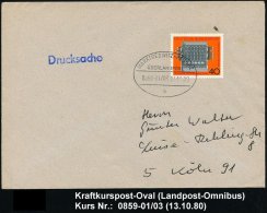 MARKTREDWITZ-PEGNITZ/ ÜBERLANDPOST/ 0859-01/ 03/ A 1980 (14.10.) Oval-St. Klar Auf Inl.-Bf. - Sonstige & Ohne Zuordnung