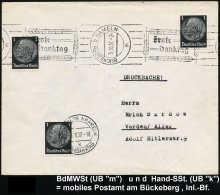 BÜCKEBERG B HAMELN/ M/ Ernte/ Danktag 1937 (3.10.) RoWSt + 2K-SSt.: BÜCKEBERG B HAMELN/k/ERNTEDANKTAG =... - Other & Unclassified