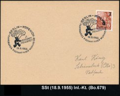 BERLIN-KÖPENICK/ 2./ BERLINER/ PRESSEFEST/ FAHRBARES POSTAMT IN DER WUHLHEIDE 1955 (18.9.) SSt = Teddybär... - Other & Unclassified