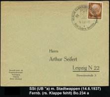 BERLIN FAHRBARES POSTAMT/ A/ 700 Jahre Berlin 1937 (14.8.) SSt (Stadtwappe, 2 Hakenkreuze) Inl.-Bf. (rs. Klappe... - Other & Unclassified