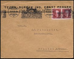 TSCHECHOSLOWAKEI 1935 (14.10.) BdMWSt: PRAHA 25/***/XXV. MEZINARODNI/JUBIL. AUTOSALON (Ausstellungs-Palast) = 25.... - Other & Unclassified