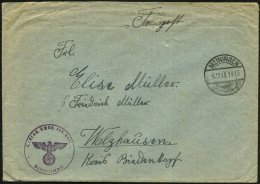 MEININGEN/ L 1940 (6.12.) 1K-Steg + Viol. 1K-HdN: 3./ Krad. Schütz.(en) Ers. Batl. 1 + Rs. Hs. Abs. , Klar... - Other & Unclassified