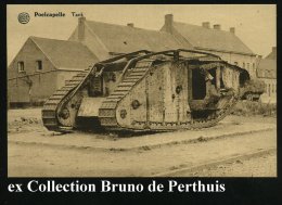 BELGIEN /  GROSSBRITANNIEN 1917 (ca.) Monochrome Foto-Ak.: Poelcapelle Tank = Britischer Tank "Mark I" (Edition... - Other & Unclassified