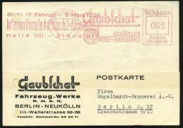 BERLIN-NEUKÖLLN 1/ Gaubschat/ ANHÄNGER/ NUTZWAGEN-KAROSSERIEN 1939 (3.3.) Seltener AFS + Roter HdN-3L:... - Other & Unclassified