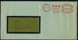 NÜRNBERG/ 21/ DSDR/ M-A-N/ DIESEL/ Lastwagen/ Seit 1923 1937 (25.3.) Seltener AFS (MAN-Logo) Rs. Abs.-Vordr.,... - Other & Unclassified