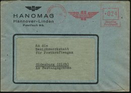 HANNOVER-LINDEN 1/ HANOMAG 1946 (15.4.) Aptierter AFS = NS-Adler Entfernt (altes Firmen-Logo) Motivgl. Vordr.-Bf.,... - Other & Unclassified