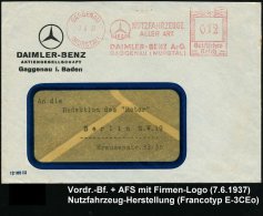 GAGGENAU/ (MURGTAL)/ DIESEL/ NUTZFAHRZEUGE/ ALLER ART/ DAIMLER-BENZ AG 1937 (7.4.) AFS = MB Stern-Logo ,... - Other & Unclassified