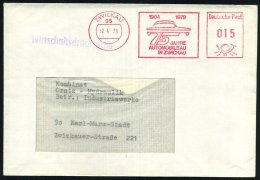 95 ZWICKAU/ 1904 1979/ 75 JAHRE/ AUTOMOBILBAU.. 1979 (12.4.) Jubil.-AFS = "Trabant"-Karosserie ( = Ex Autounion... - Other & Unclassified