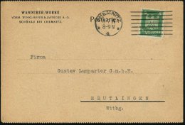 CHEMNITZ/ *4* 1924 (8.7.) MaStrichSt Auf Vordr.-Kt.: WANDERER-WERKE/VORM. WINKLHOFER & JAENICKE AG , Rs.... - Other & Unclassified