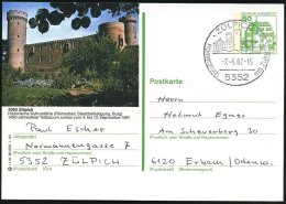 5352 ZÜLPICH 1/ Römerstadt Mit Zukunft 1982 (7.5.) HWSt = Festung Auf Motivgl. BiP 50 Pf. Burgen,... - Other & Unclassified