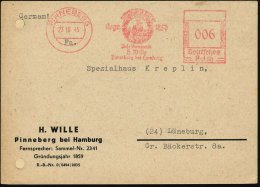 PINNEBERG/ GUMMIMÄNTEL/ Gegr.1859/ Poseidon/ Poseidonwerk/ H.Wille 1945 (23.10.) Seltener, Aptierter AFS... - Other & Unclassified