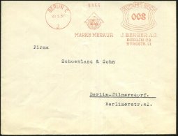 BERLIN C/ 2/ MARKE MERKUR/ J.BENDER AG.. 1931 (10.4.) AFS = Mekur-Kopf (u. Hufeisen) Orts-Bf. (Dü.E-1BAh) - Other & Unclassified