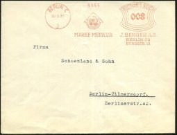 BERLIN C/ 2/ MARKE MERKUR/ J.BENDER AG.. 1931 (10.4.) AFS = Mekur-Kopf (u. Hufeisen) Orts-Bf. (Dü.E-1BAh) - Autres & Non Classés