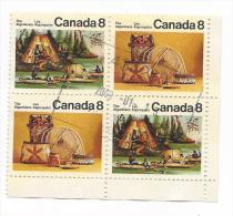 98 TPE - CANADA - 2008 - Bloc De 4 Timbres - LES ALGONQUINS (INDIENS ) - Blocks & Sheetlets