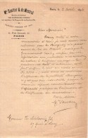 VP3578 - Tabac -  Lettre De Mr De SAUTTER Ingénieur Conseil à PARIS  Au Sujet De Brevets D'invention - Dokumente