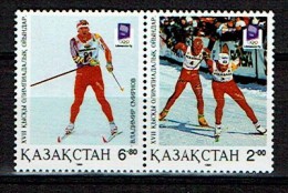 KAZAKHSTAN 19943, J.O. LILLEHAMMER, SKI NORDIQUE 2 Valeurs, Neufs. R242 - Invierno 1994: Lillehammer