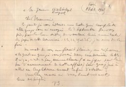 VP3588 - Tabac - Lettre + Note De Renseignements à L'intention De Mr GREEN De LIVERPOOL - Mr SCHLOESING à PARIS - Documenti