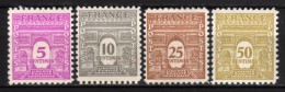 FRANCIA - 1944 Scott# 475+476+476A+476B * - 1944-45 Arco Del Triunfo