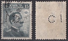 153 Italia 1911 Perforè Perfin Perforato Italy - Perforadas