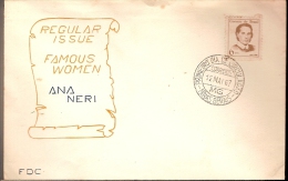 Brazil & FDC Tribute To The Brazilian Women, Ana Neri, Minas Gerais 1967 (819 - FDC