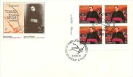 1983  Antoine Labelle  Sc 998  Inscription Block Of 4 - 1981-1990