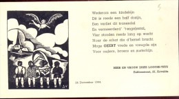 Geboortekaartje - Geert Logghe - Ertvelde 1944 - Nacimiento & Bautizo