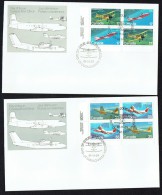 1981   Canadian Aircraft   Sc 903-906 2 Inscription Blocks Of 4 - 1981-1990