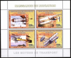 R. D. Du Congo 2006 - Naissance De L'aviation, Vieux Avions - BF 4 Val ** Neufs // Mnh - Ungebraucht