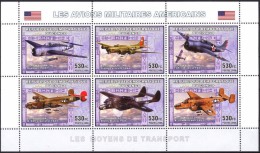 R. D. Du Congo 2006 - Avions Militaires Américains 2e Guerre Mondiale - BF 6 Val ** Neufs // Mnh - Mint/hinged