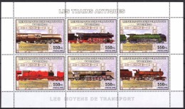 R. D. Du Congo 2006 - Trains Antiques A Vapeur - BF 6 Val ** Neufs // Mnh - Neufs