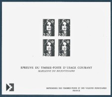 Gravure "Epreuve Du Timbre-poste D'usage Courant Marianne Du Bicentenaire 2,30" - Documenti Della Posta