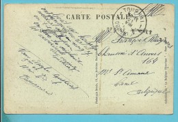 Kaart Met Stempel TOURNAI , Met Stempel DEPOSE GUICHET (noodstempel) - Fortune Cancels (1919)